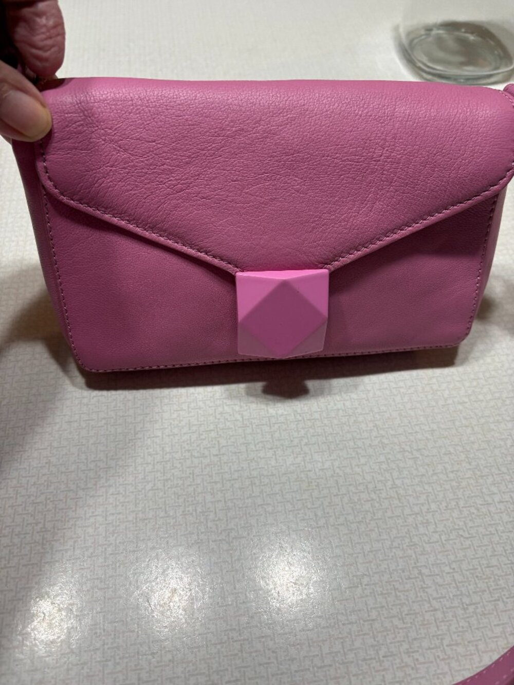 NWOT Adorable Vince Camuto Small Pink Leather Crossbody